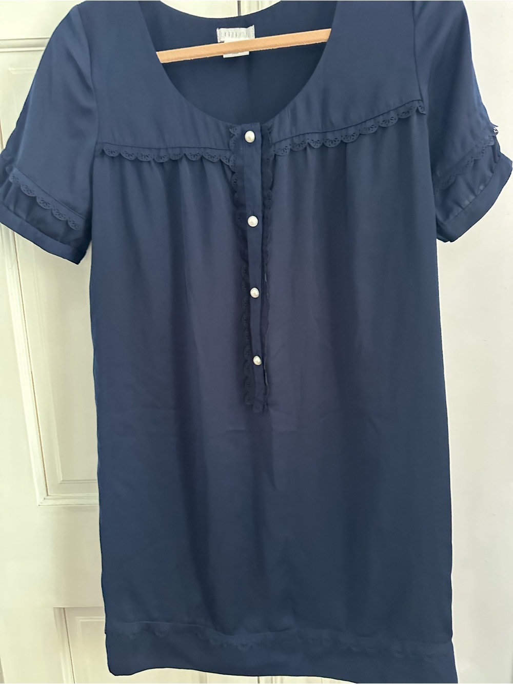 Urban outfitters Cooperative Navy Short-Sleeve Button-Front Tunic